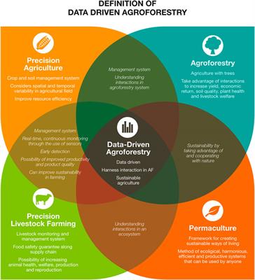 A review of agroforestry, precision agriculture, and precision livestock farming—The case for a data-driven agroforestry strategy